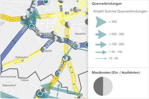 Visualisierung der Lkw-Befahrungen nach Tagen